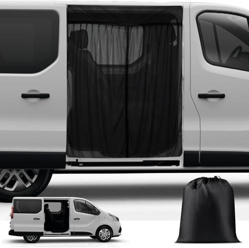 ZWPARTS Mosquitera Magnética para Autocaravanas, Mosquitera para Furgoneta para Puerta Trasera, Personalizada para Viano, Vito, Renault Trafic, Mosquitera con Cremallera en Puerta Central