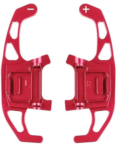 YWNYT 2 leve per cambio del volante, in lega di alluminio, estensione per VW Golf GTI R R-line GTD GTE MK7 7 Polo GTI 2014-2019 (rosso)