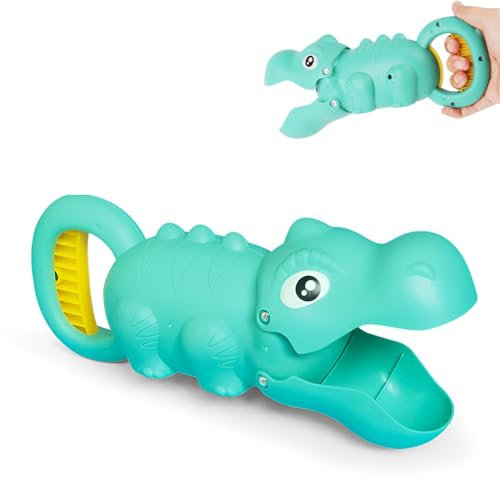 Funtery Sandspielzeug Handbagger for Kids,Dinosaur Sandspielzeug Schaufel, Bagger sandkasten für Strand & Sandkasten sandschaufel Kinder für Kinder ab 3 Jahren,Sandbagger Blau
