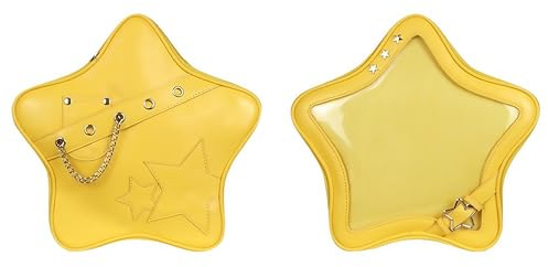 Vobomo Y2k Umhängetasche in Sternform, mit Sternen, Nadeln, Display, Umhängetasche, PU-Leder, Y2K, ästhetisch, niedliche Handtasche