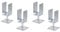 Alberts 214500 4er-Set U-Pfostenträger | breitenverstellbar und zum Aufschrauben | galvanisch verzinkt, dickschichtpassiviert | Breite 71-131 mm