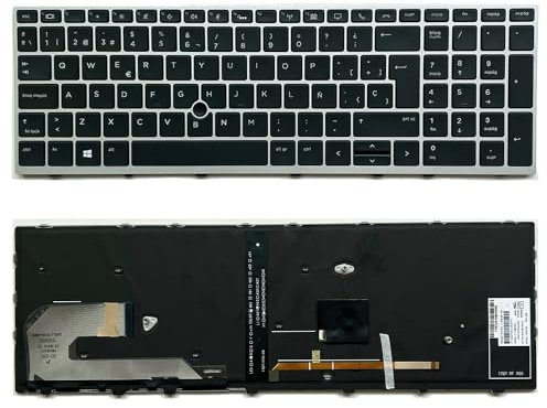 Teclado de portátil para Notebook HP Elitebook 850 G5 855 G5 750 G5 755 G5 con Puntero y retroiluminación Diseño en español