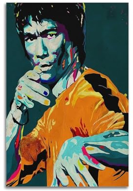 KSOXDAITIP Bruce Lee Kunst-Poster, dekoratives Gemälde, Leinwand, Wandposter und Kunstdruck, moderne Familienschlafzimmer-Dekoration, Poster, 30 x 45 cm