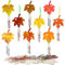 HONMOK 9 Stück Ahornblatt Windspiel Bastelset Herbst Blätter Holz Basteln Kinder Herbstblatt Klangspiel Bastelhandwerk Kreativsets zum Bemalen Geschenk für Jungen Mädchen Erntedankfest Herbst Deko