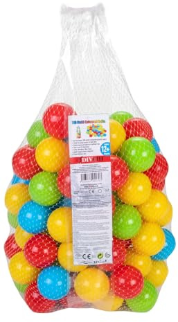DIVCHI 500PCS Soft Plastic Mini Play Balls Multi Vibrant Colors - durable, No Sharp Edges, Non Toxic, Phthalate & BPA Free - Use in Kids or Toddler Ball Pit (500PCS)