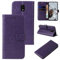 LBH Handy Hülle für Samsung Galaxy J3 (2017) Case Handytasche Schmetterling Blumen Flower Standfunktion Schutzhülle Magnet Rundum Schutz 360 Grad Flipcase Cover Violett