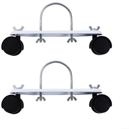 Soportes para ruedas de radiador eléctrico, paquete de 2 soportes móviles, perfectos para uso doméstico y de oficina, ruedas giratorias resistentes (negro)