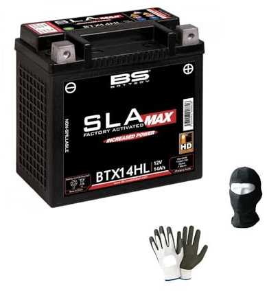 Compatible avec Harley Davidson XL 1200 CX Sportster Roadster ABS 1200 Anno 2017 Batterie BS YTX14HL BTX14HL SLA Max DÉJÀ ACTIVÉE PRÊTE À l'emploi Batteries 14 AH AMPÈRE 12 Volt 149X87X144MM