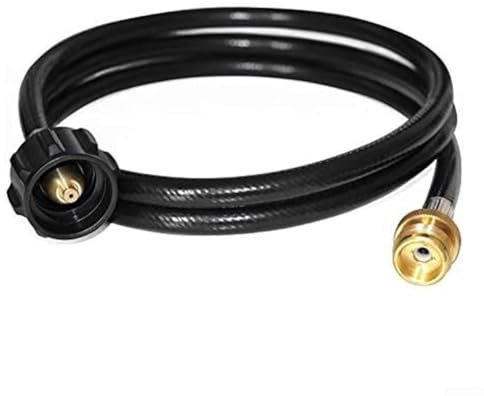 Connecteur de tuyau adaptateur de propane, tête de conversion de cylindre pour réservoirs de gaz, pour barbecues Weber Q, lampes de camping, chauffages, réchauds de camping (1,8 m)