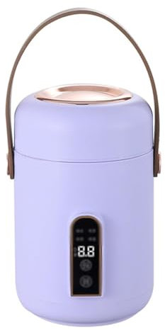 KhUkhu Mini Cuociriso, Pentola Elettrica Sicura Isolata Portatile per Casa E Ufficio