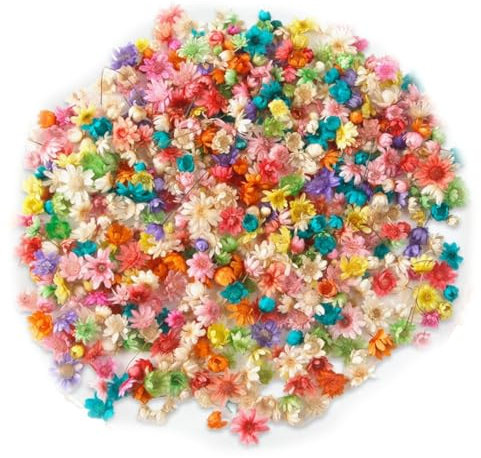 140 Stück Trockenblumen, Mini Trockenblumen zum Basteln, Getrocknete Blumen für Kunstharz Kunsthandwerk, für Schmuckohrringe, Seifenherstellung, Kerzenherstellung, Getrocknete, DIY Nagel Kunst