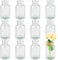 Shodiffy Petits Vases,12 Pièces 60ML Vase Transparent pour Décoration de Table 8,4 CM Mini Vase Hauts pour La Maison Les Mariages Les Anniversaires Les Fêtes