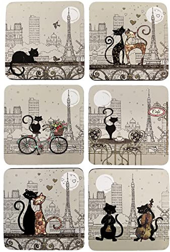 Set de 6 sous-Verre Chats - Bug Art