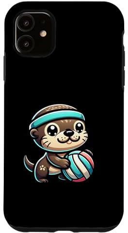 Adorable Otter With Headband Volleyball Case for iPhone 11