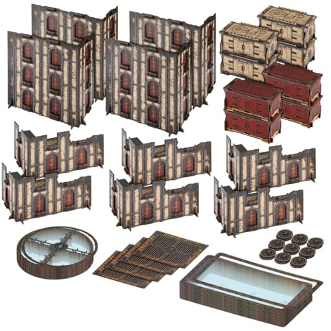 Jucoci Battlezone Creation Kit 18PCS Tabletop Terrain Wargame Terrains Set Compatible with WH40K（White