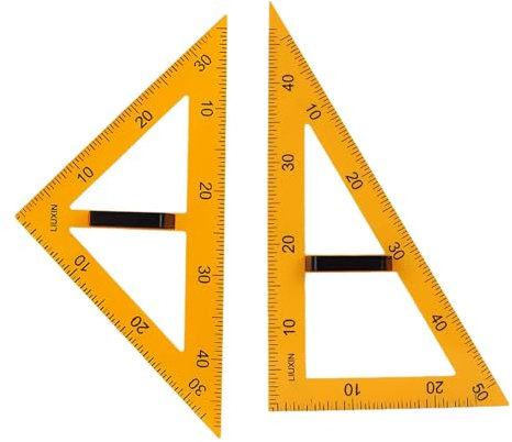 EHJRE 2 Stück Großes Dreieck Lineal, Klare Skala für Whiteboard, Büro, Schwarze Tafel