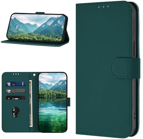 YIRRANZD Cover per Samsung Galaxy A12, Custodia a Libro in PU Pelle [Slot Carte] Premium Flip Caso Portafoglio, Antiurto Wallet Case Cover per Samsung A12 4G/5G (Verde)