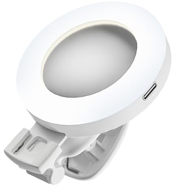 Video Conference Lighting Rings Light Clip On Laptop Monitor With 3 Dimmable Color & 9 Brightness Levels Live Streaming Selfie Light For Phone