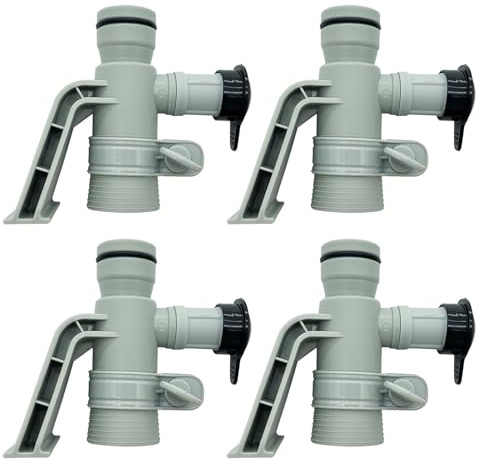 BE-TOOL Schwimmbad-Schlauchverbinder, 637R 12363, verstellbares Kolbenventil, Ersatzteil, Poolrohrverschraubung, Kunststoff-Ablaufteil für Poolreinigungs- und Wartungssysteme, 4 Stück
