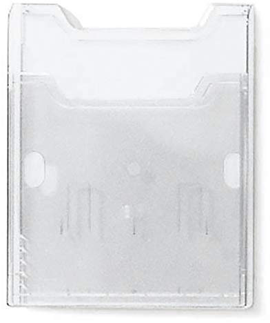 Exacompta - Réf. 65158D - 1 distributeur de prospectus - Format A4 vertical - 1 compartiment profondeur de 26 mm - A fixer au mur (accroches fournies) - Dimensions : 3,8 x 23,9 x 30 cm - Transparent