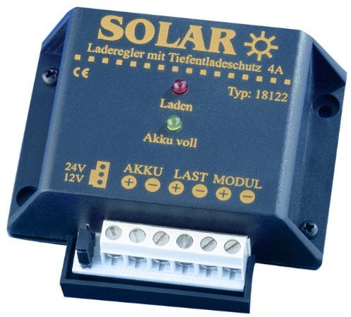 IVT 200013 Solar-Laderegler 12/24V 4A mit Tiefentladeschutz Ladegerät für Solarbatterien