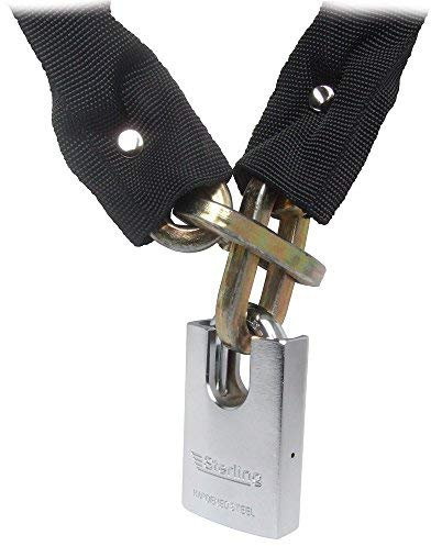 Sterling 100SSP 1.0mtr 50mm Solid Steel Closed Shackle Padlock Set, 10mm x 1.0m Gold Sold Secure Chain
