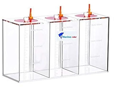 Marinecolor® Acryli Flüssigkeitsaufbewahrungseimer 3 Räume 4,5 Liter, Arbeit mit Dosierpumpe