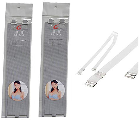 Sorridere Clear Bra Straps Adjustable & Detachable (2 Pairs). Metal Hooks