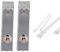 Sorridere Clear Bra Straps Adjustable & Detachable (2 Pairs). Metal Hooks