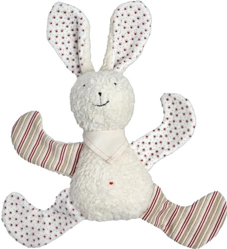 Efie Spiel- und Kuscheltier Hase bunt, Made in Germany, nachhaltig, GOTS Zertifiziert