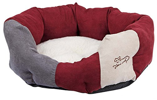 Kerbl Amelie Dog Bed, 64 x 57 cm, Bordeaux/ Anthracite