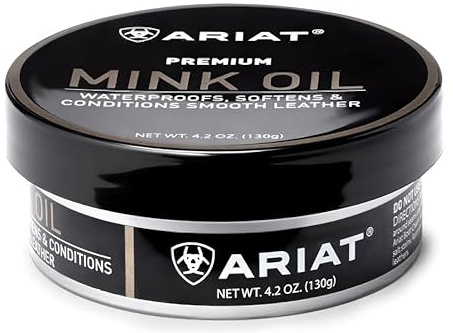 ARIAT Mink Oil Paste for Leather and Vinyl, 4.2 ounce Tin (130grams)