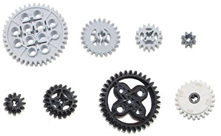 LEGO TECHNIC - 8-teiliges Zahnräder - Set (je 1 Zahnrad in 8 verschiedenen Sorten)
