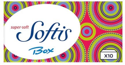 Softis Box 4-lagige Taschentücher – 10 Boxen Dermatologisch Getestete Hautverträglichkeit, Extrasanfte Taschentücher im Praktischen Spender, FSC-zertifiziert