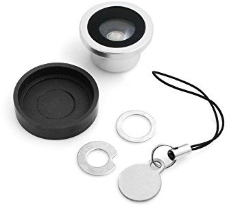 System-S Universal Linse 0,4X Fischauge Fisheye Objektiv magnetischer Halt für Handy Smartphone Tablet PC