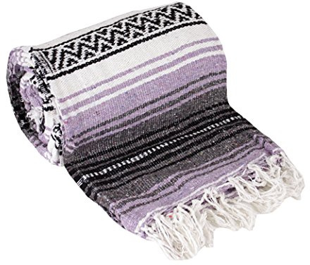Canyon Creek Authentische mexikanische Yoga-Falsa-Decke (Hellviolett)