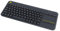 Logitech K400 Plus Teclado Inalámbrico con Touchpad para Televisores, Disposición Turco, Negro