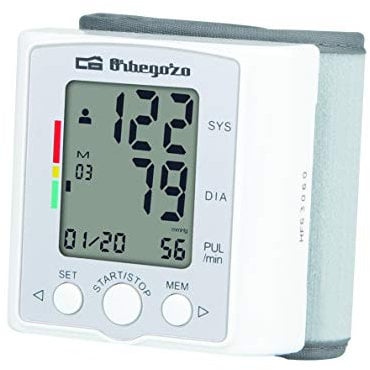 Orbegozo TES 3650 - Tensiómetro de muñeca, medición automática inteligente, muestra la media de las 3 últimas lecturas, detección de latido irregular, Color Negro
