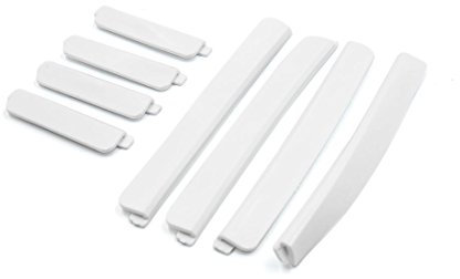 sourcingmap 8pcs White Plastic Car Body Door Side Edge Anti-collision Strip