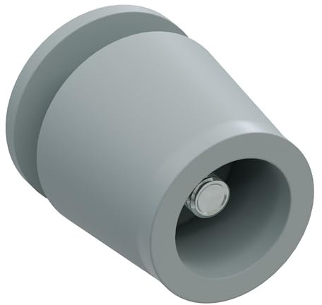 DIWARO® Rolladenstopper | Länge 20 mm | Farbe schwarz, hellbraun, grau, dunkelbraun oder beige | mit Schraube | Material Kunststoff | für Endleiste, Endschiene | Rolladenpanzer (grau)