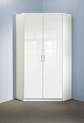 Beauty.Scouts Eck-Kleiderschrank Boca rinco Kleiderschrank, Hochglanz weiß, 120x120cm