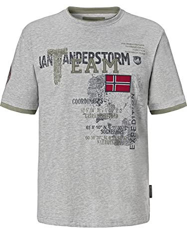 Jan Vanderstorm Herren T-Shirt Sölve | aus 100% Baumwolle | gerader Schnitt und angenehmer Jersey | bedruckt | große Größen L-7XL