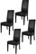 t m c s Tommychairs - 4er Set Moderne Stühle Luisa für Küche und Esszimmer, robuste Struktur aus lackiertem Buchenholz Farbe Schwarz, Gepolstert und mit schwarzem Kunstleder bezogen