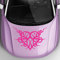 INDIGOS UG Aufkleber - Autoaufkleber Herztribal 87cm x 60cm pink - Tuning Carystyling Heckscheibe Auto