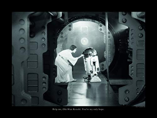Komar Wandbild | Star Wars Classic Leia R2D2 Quote | Kinderzimmer, Jugendzimmer, Dekoration, Kunstdruck | ohne Rahmen | WB125-40x30 | Größe: 40 x 30 cm (Breite x Höhe)