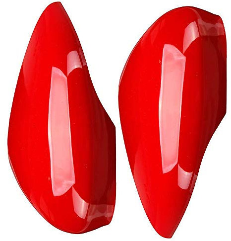 Opaltool Rückspiegelabdeckung Außenspiegelabdeckungen Seitenspiegelabdeckungen Rückspiegel Abdeckung Spiegelkappe Ersatz für Ford Fiesta MK7 2009-2018 Links+Rechts (Rot)