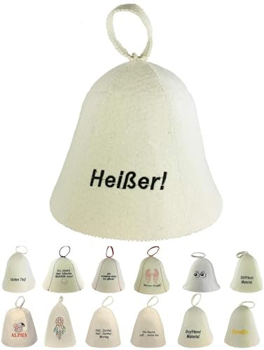 GMMH Saunahut Saunamütze aus Wollfilz - Filz Saunakappe für Damen und Herren, Filzkappe Mütze Filzhut Hut Kappe für Sauna (SS20-04)