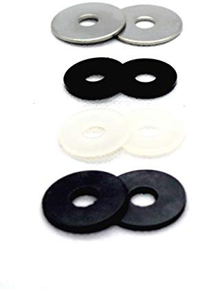 Lot de 12 rondelles de carrossier M8 en caoutchouc et nylon 66 ou A2 en acier inoxydable