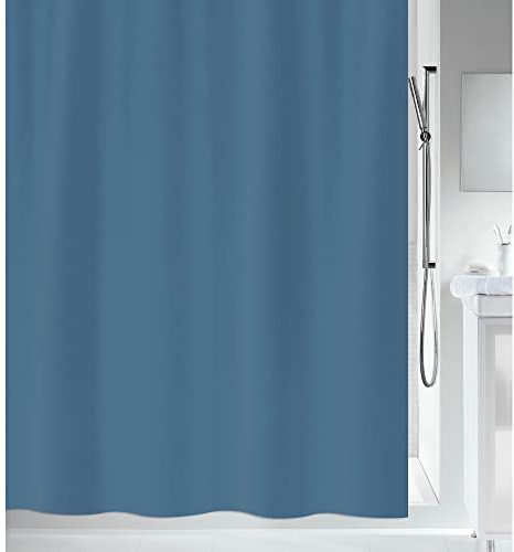 MSV Anti-Schimmel Duschvorhang - Anti-Bakteriell, waschbar, wasserdicht, Polyester, 180x200cm Blau