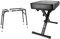 TIGER KYS21-BK Adjustable Platform Keyboard Stand Flat Top Stand for Keyboards and Mixers Black & RockJam RJKBB100 Premium Adjustable Padded Keyboard Bench or Digital Piano Stool